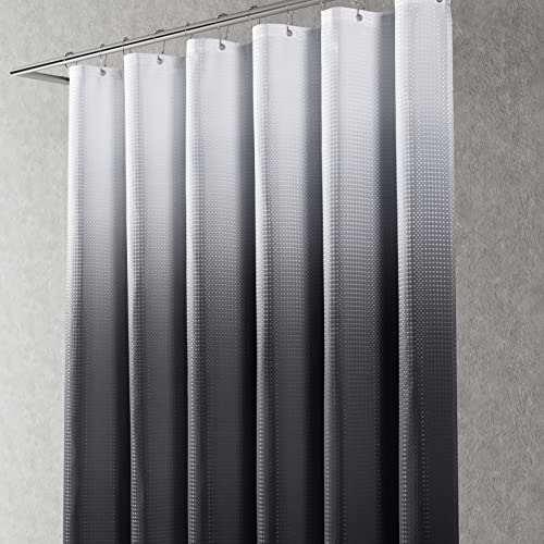 Naturoom Black Shower Curtain Black And White Ombre Bath Shower Curtains For Bathroom thumb #6