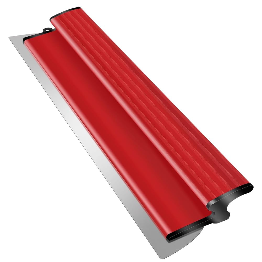Spatule Enduit Lissage, Lame à Lisser en Acier Inoxydable avec Poignée d'extension, Lame de Spatule pour Enduire les Murs et les Plafonds (25 cm + 40 cm + 60 cm + 80 cm)