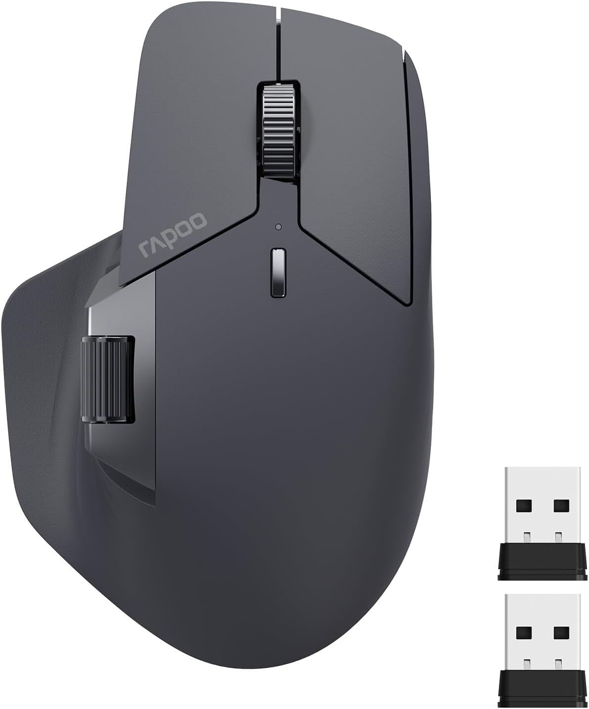 MT760 Wireless Bluetooth Mouse - Bluetooth 5.0/2.4GHz Multi-Mode Connection Multi-Device Computer Mouse, M+ Cross Computer Technology, 11 Programmable Buttons, 90 Days Battery Life, Black