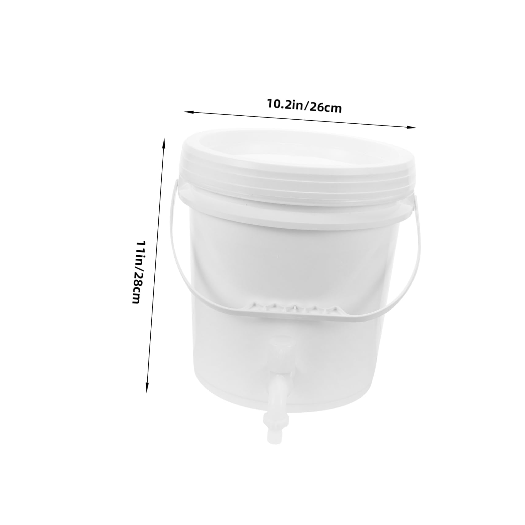Alipis Secchio con Rubinetto da 10l in Plastica Bianco per Campeggio | Nastro Sigillante, Sostituzione Semplice, Design Sobrio, Finitura Raffinata Stile Casuale
