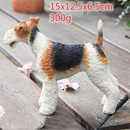 Ornament Decoration Fox Terrier Statue Sculpture Dog Statuette Simulation Animal Model Figurine Modern Home Indoor Decor Outdoor Garden Lawn Dwelling Patio Courtyard Decoration Ornament Crafts Home St #TOP1