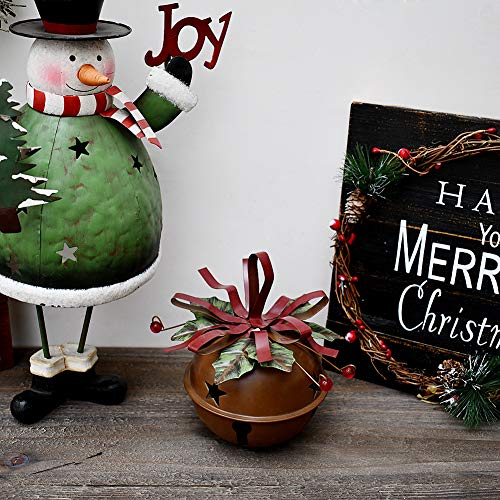 image for YK Decor Rustic Metal Jingle Bell Decoration Cut Out Star Decorative S