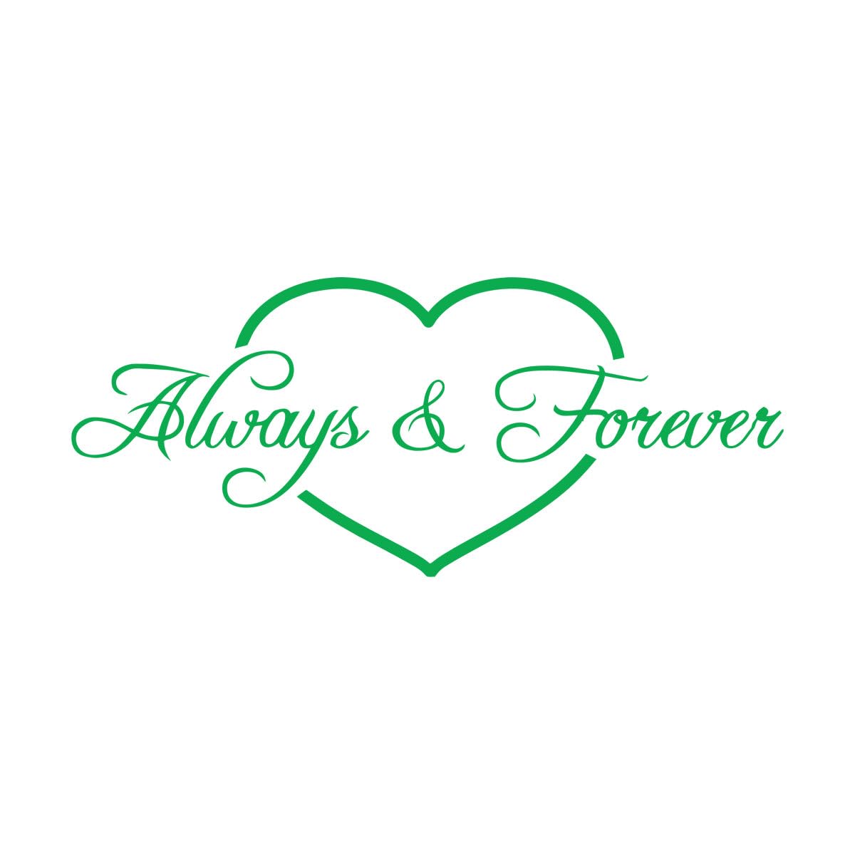 Bedoom Love Decor Wall Stickers Home Decoration Decals Always Forever Love Shape Pattern Wall Vinyl Sticker Living Room Small - 24x57cm