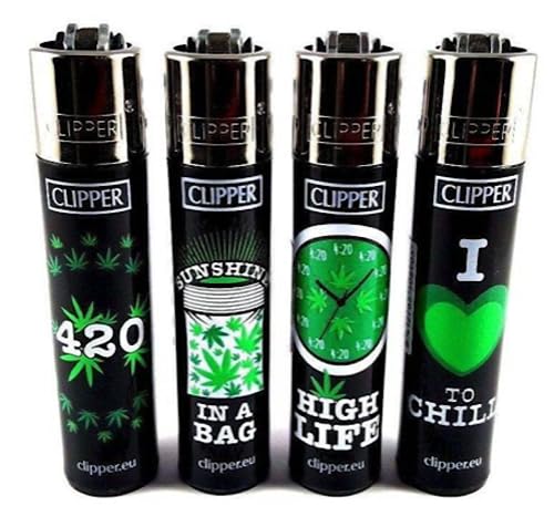 Clipper Encendedor Pack 4 Hojas Verdes
