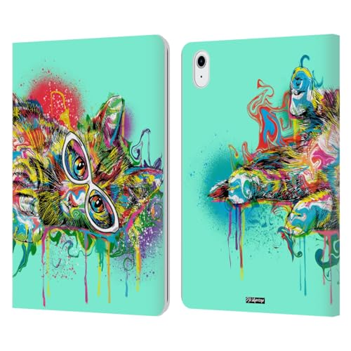 Housse iPad Air 11 Drip Art chat pour travailler au café en toute sécurité
