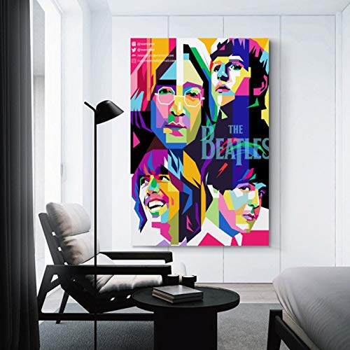 Beatles Art Toile Poster et Art Mural Impression Moderne Décoration Chambre de Famille 30 x 45 cm - Les Beatles, Paul McCartney, John Lennon, RIngo Starr, George Harrison Beatles Art Toile Poster et Art Mural Impression Moderne Décoration Chambre de Famille 30 x 45 cm – Image 4