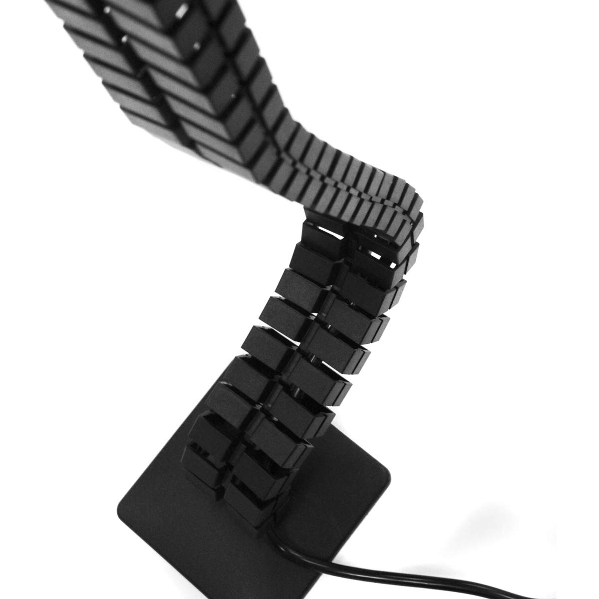 EISNHAUER ® Kabelkette Slim für saubere Verkabelung an höhenverstellbaren Schreibtischen, 131 cm lang (Silber)