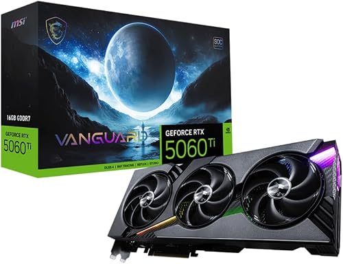 Msi Geforce RTX 5060 Ti 16G Vanguard Soc Gddr7 Pci-Express Graphics Card