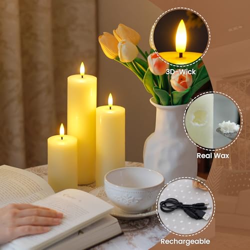 Bougies LED rechargeables pour éviter les risques de feu et les coulures de cire