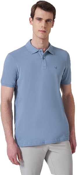 Morven Erkek Mavi Basic Polo Yaka Dynamic Fit T-Shirt