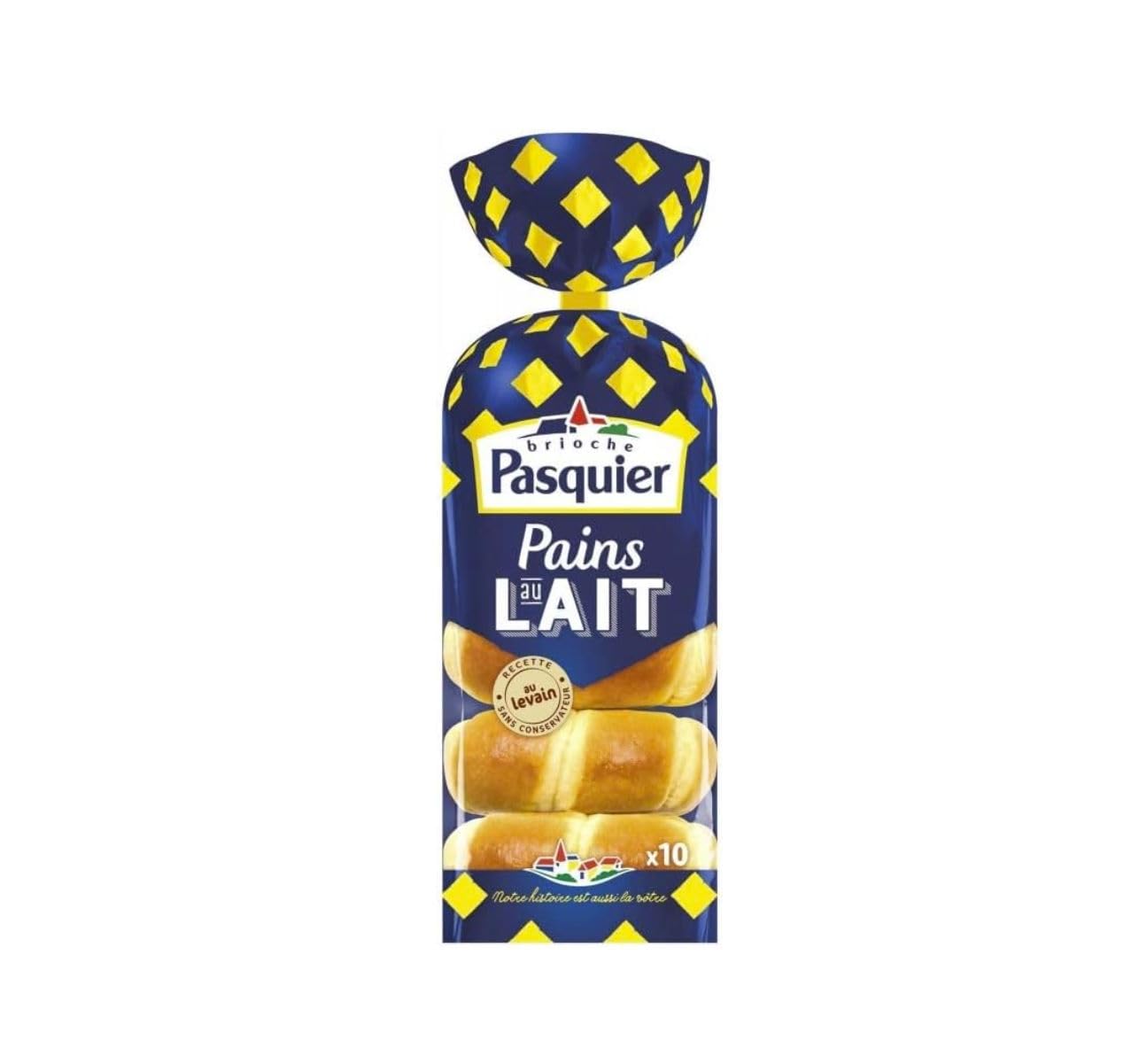 BRIOCHE PASQUIER Pains au Lait Moelleux 350g – Lot de 4 Sachets – Goût Authentique – Petit Déjeuner & Goûter – Offre Spéciale Famille