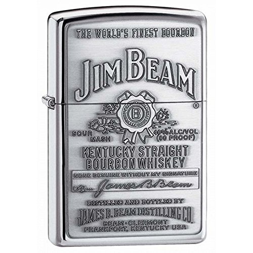 Zippo Personalized Message Engraved on Backside Customized Jim Beam Zippo Lighter Windproof Lighter (Style4)