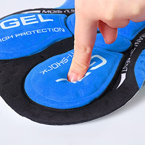 Roupa íntima de ciclismo masculina de malha macia acolchoada em gel para ciclismo, shorts de forro M