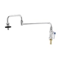 Vista 1 de T&S Brass B-0590 - Llenadora de olla aislada con boquilla de doble junta de 18 pulgadas con control de encendido y apagado, color plateado