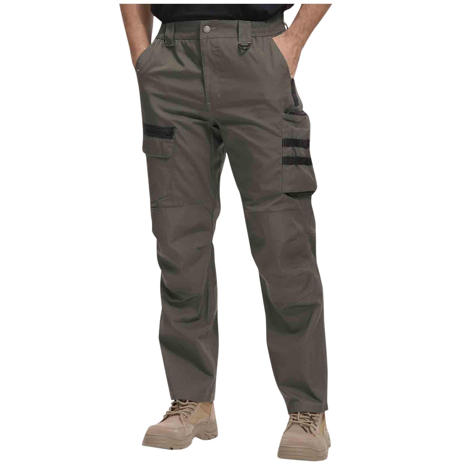 Generisch Herren Cargohose Jogginghose Chino Hose Arbeitshose Casual Sweatpants Sport Trainingshose Outdoorhose elastischem Bund Freizeithose Einfarbig Sporthose Atmungsaktive Sommerhose mit Taschen