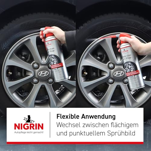 Nigrin Performance Reifen-Glanz und –Pflege, 500 ml, schützt Autoreifen vor UV-Strahlen, Schmutz und Salz