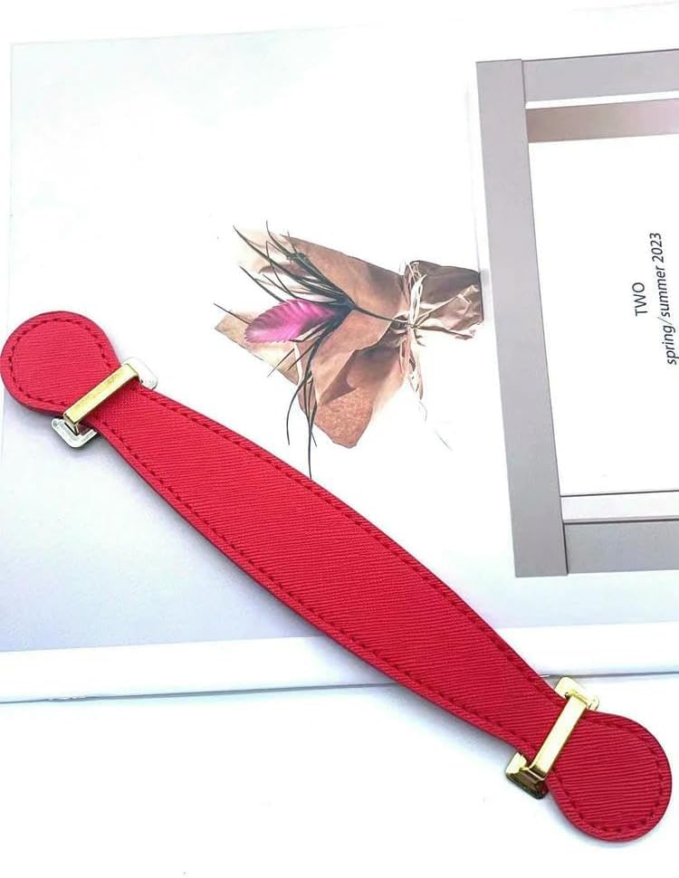 Sangle de sac en cuir souple rouge pour finitions de luxe