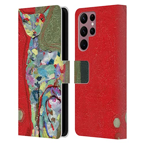 Funda Samsung Galaxy S22 Ultra 5G que evita arañazos en pantalla con tapa magnética de cuero