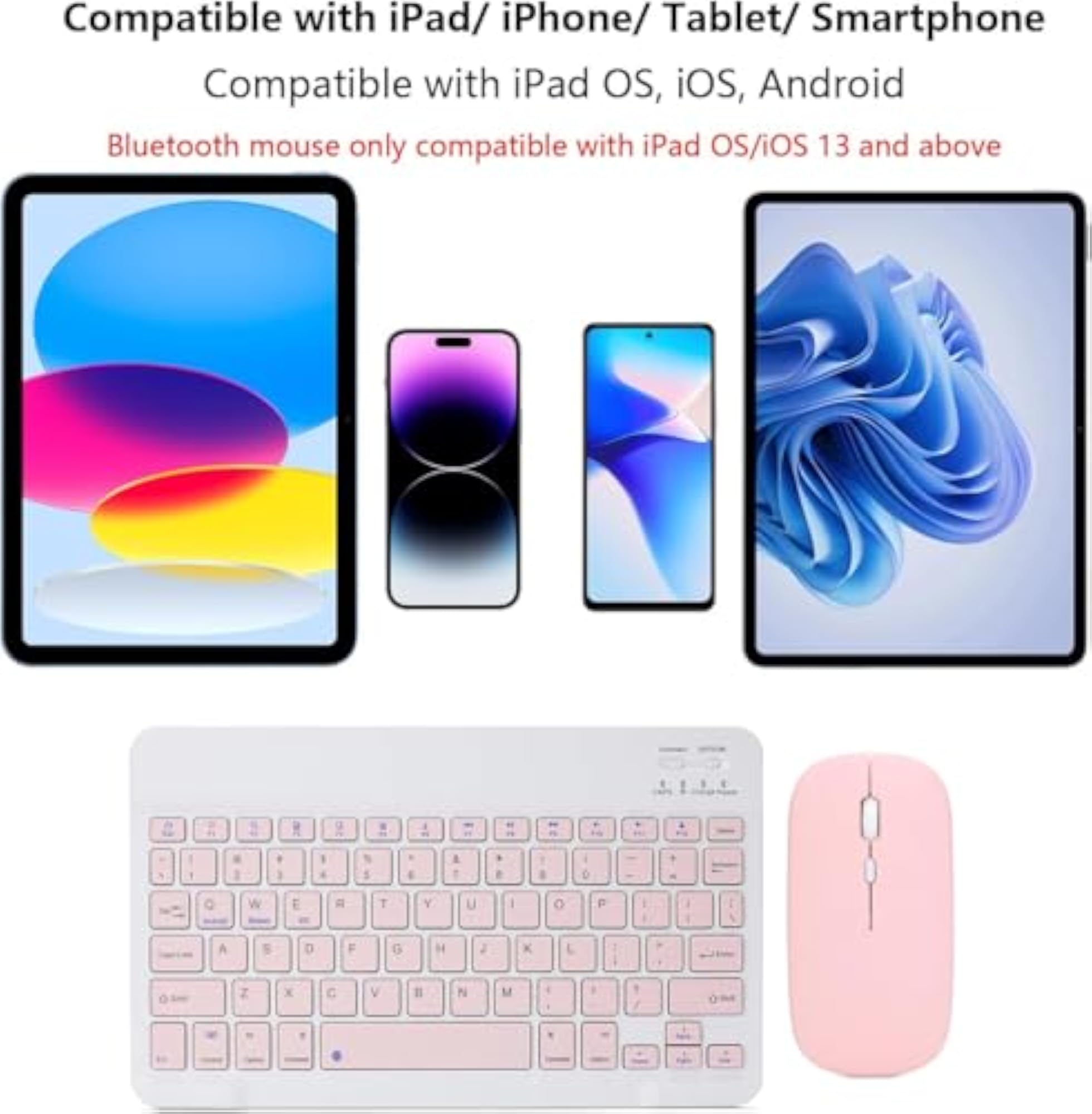 Rechargeable Bluetooth Keyboard and Mouse Combo