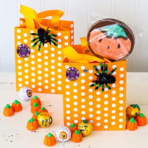 Heyfibro Halloween Thank You For Supporting My Small Business Sticker Roll, 1.5" Thank You Stickers For Retail Stores, Boutiques, Bakeries, 500 Pcs Halloween Round Label Stickers For Gift Boxes, Candy Bags, Envelopes #TOP3