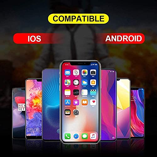 JUTOSU 【新型熱対策一体式】4in1 冷却 スマホ ゲーム パッド PUBG Mobile 荒野行動 コントローラー ゲームパット 与える 2個入り 超薄銀繊維 一体式コントローラー スマホゲーム 押しボタン&グリップの一体式 冷却ファン付き 800mAhバッテリー内蔵 6本指操作可能 押しボタン&グリップの一体式 高感度射撃ボタン 高速射撃 スクリーンに優しい トリガー 一体ハンドル サイズ調節可能 iPhone/Android 各種ゲーム対応 (黒)