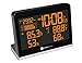 Ambient Weather WS-8600 Weather Station Clock with 256 Color Changing Ambient Temperature Display, Wireless Temperature, Humidity, and Barometer (Black)