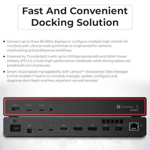Estación de acoplamiento Thunderbolt 4 40Gbps 100W USB HDMI DisplayPort 40BA0265US 6