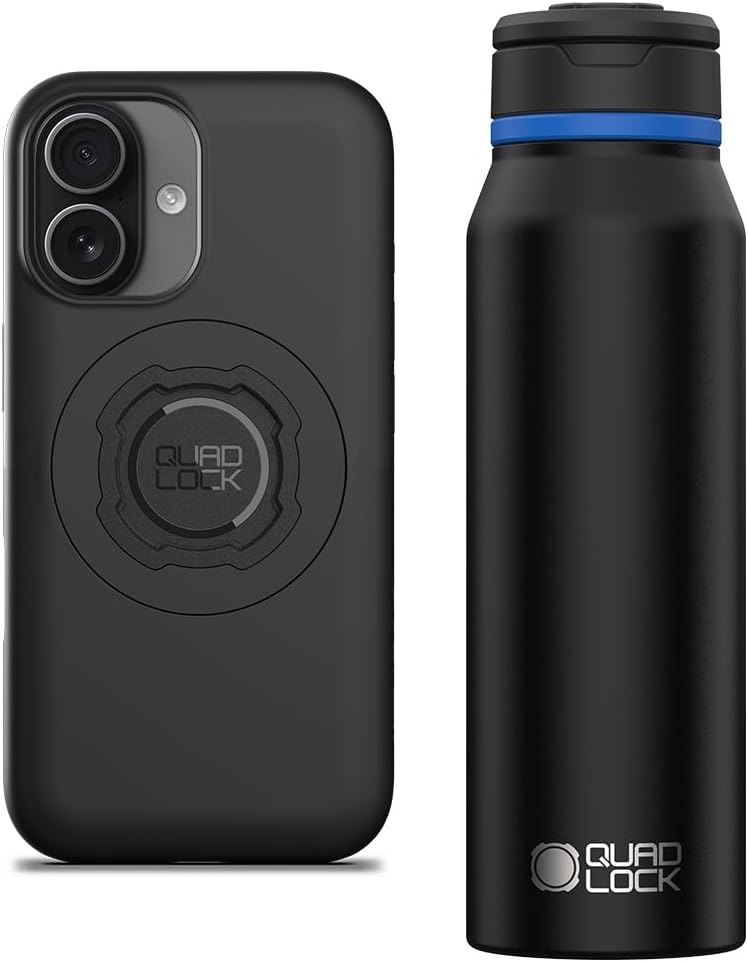 Quad Lock MAG Water Bottle Phone Mount with MAG Phone Case for iPhone 17