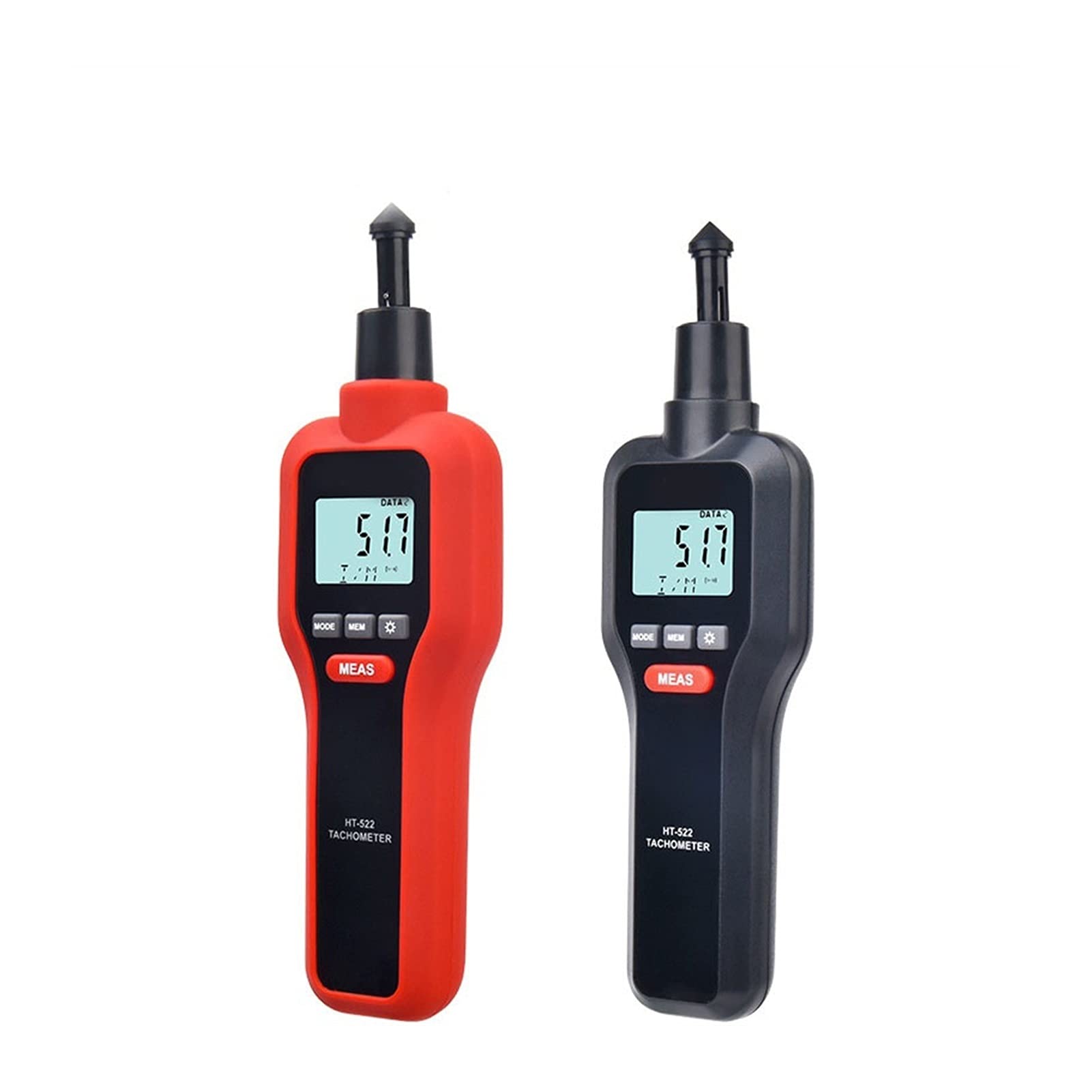 Contacto Tacómetro, medidor de Mano con apuntar con láser, tacómetro de Contacto, precisión de la medición 50mm-600mm, Utilizada en Industrias de fabricación, como Motores de Ventilador eléctrico.