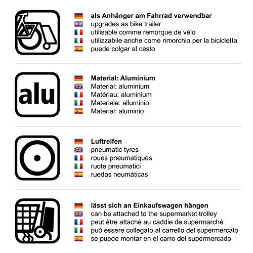 Andersen Einkaufstrolley Royal XXL luftbereift und 56 Liter Einkaufstasche Toto grau mit Kühlfach Einkaufswagen Gestell… – Bild 6