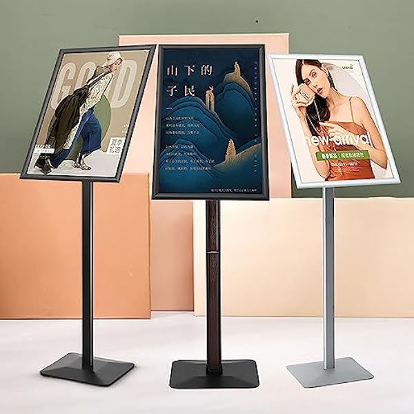Staande poster display stand,A2 teken houder,voetstuk posterstandaard voor bruiloft show display reclame verkoop van display met zware metalen basis zwart