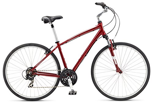 Schwinn Men's Voyager 2 700C Wheels Hybrid Bicycle, Red, 16"/Small