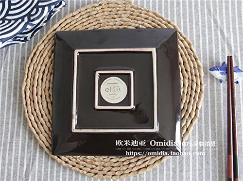 Bezigeorey Ceramic Tableware, Square Dishes, Steak Dishes, Western Food, Heart Dishes, Fruit Plates,Magnolia Grandiflora