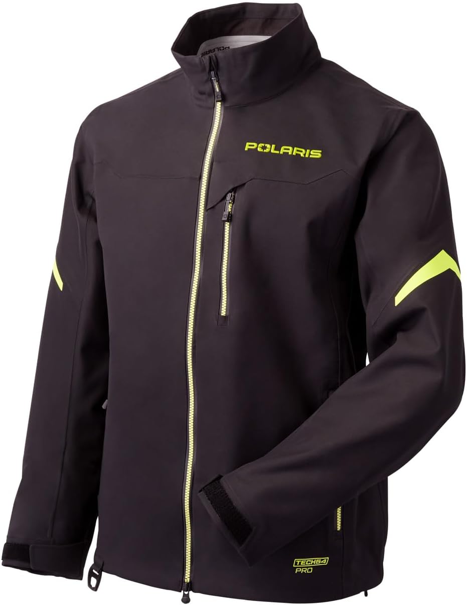 Polaris Mens Apex Snowmobile Jacket Waterproof Breathable Warm Snocross Black - Small
