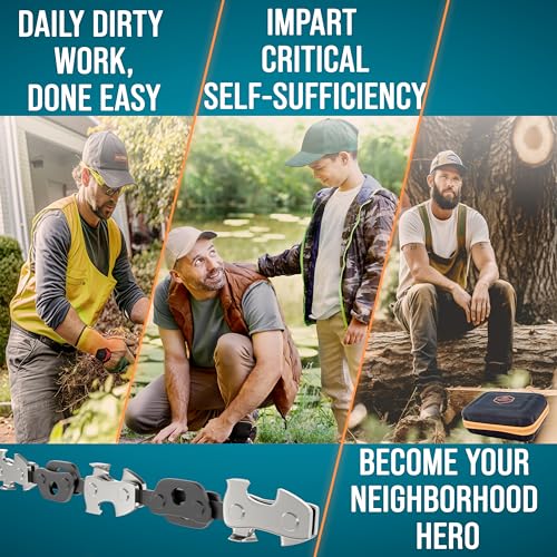 CAMPNDOOR High Limb Rope Saw 53 In Chain Only - Zero Effort 360 Rope Chain Saw - Sharp Manual Tree Limb Cutter - Hand Chainsaw - Fast and Easy Pocket Chainsaw