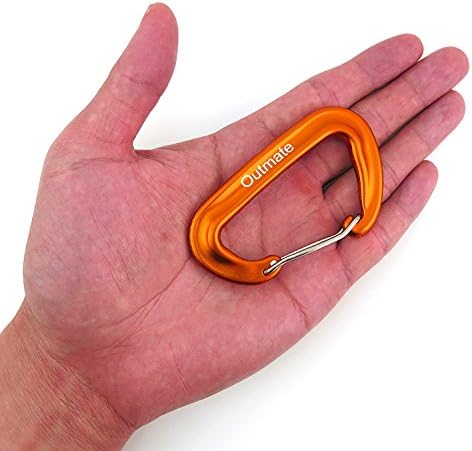 12kN 3.2"x2" Heavy-Duty Carabiner Clips - Durable, Lightweight Aluminum Alloy Carabiners for Hiking, Camping, Keychains, Dog Leashes, Hammocks & More - Image 3