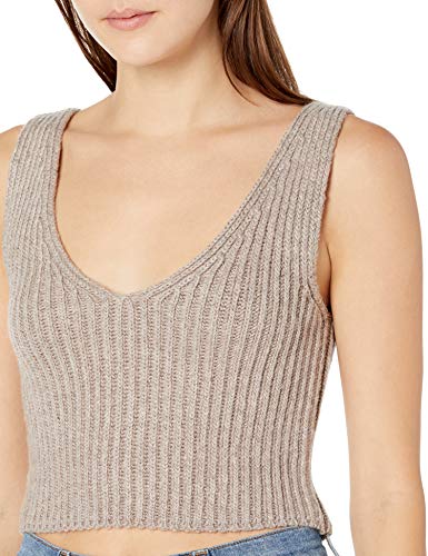 The Drop Women's Sylvie Cotton Blend V-Neck Cropped Sweater Tank3