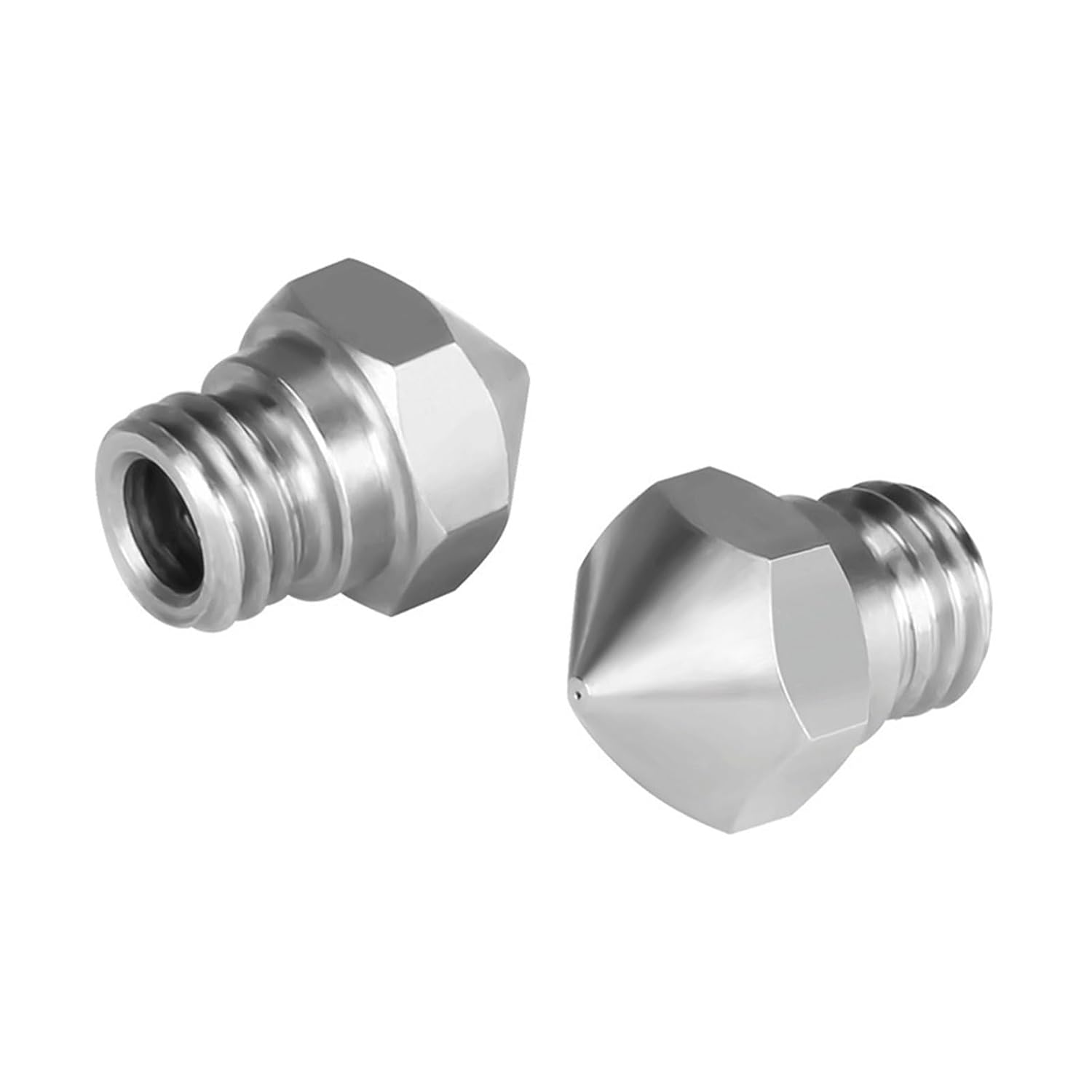 Pian MK10 3D Printer Hotend Nozzle Upgrade Kit - M7 Thread, 0.2/0.3/0.4/0.5/0.6/0.8/1.0mm for 1.75mm Filament(5Pcs Stainless Steel,0.4mm)