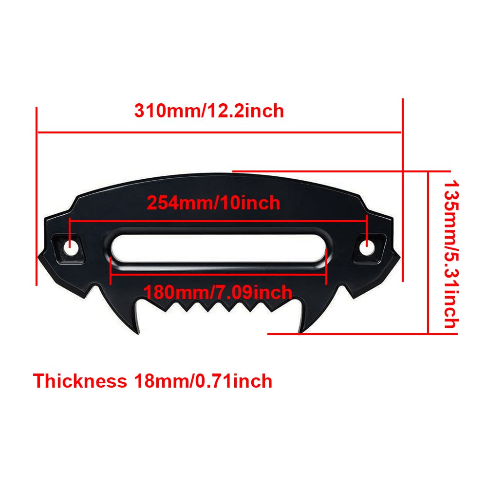 Aluminum Hawse Fairlead for Synthetic Winch Rope Auto Parts Winch Cable Roller Fairlead