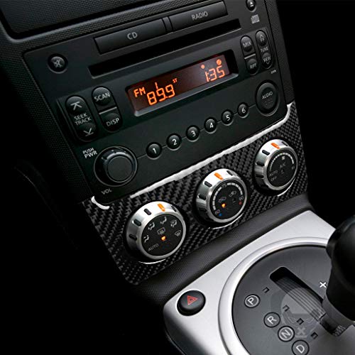 Real Premium Carbon Fiber Compatible with Nissan 350z 2006 2007 2008 2009 Accessories Car Instrument Knob Cover Sticker Decal Auto Interior Trim
