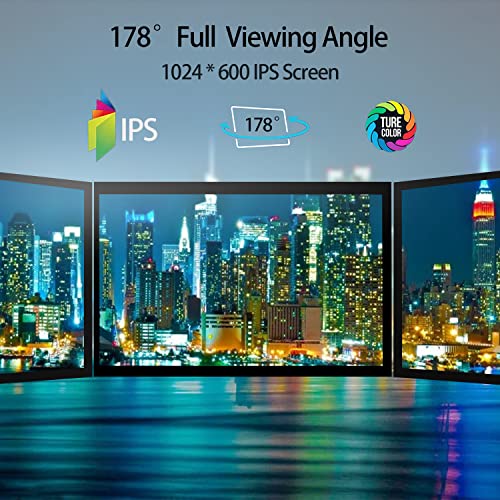 Hamtysan 10.1'' Raspberry Pi Screen Touchscreen Monitor 1024×600 Hdmi Computer Monitor Fhd Ips Lcd Laptop Monitor For Raspberry Pi 4/3/2/Zero/B/B+ Jetson Nano Win11/10/8/7, Driver Free #TOP1