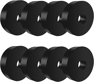8 Pcs Rubber Isolation Feet Pads Thick Rubber Washers 1.5 Inch OD 0.5 Inch ID 0.4 Inch Thick Mechanical Vibration Damping Pads Anti Vibration Isolation Pads Rubber Isolator Washer