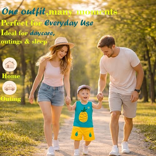 Image of Infantbond Baby Boy's and Girl's Cut Sleeve T-Shirt and Short Combo 100% Cotton Clothing Set(Combo Of 2)