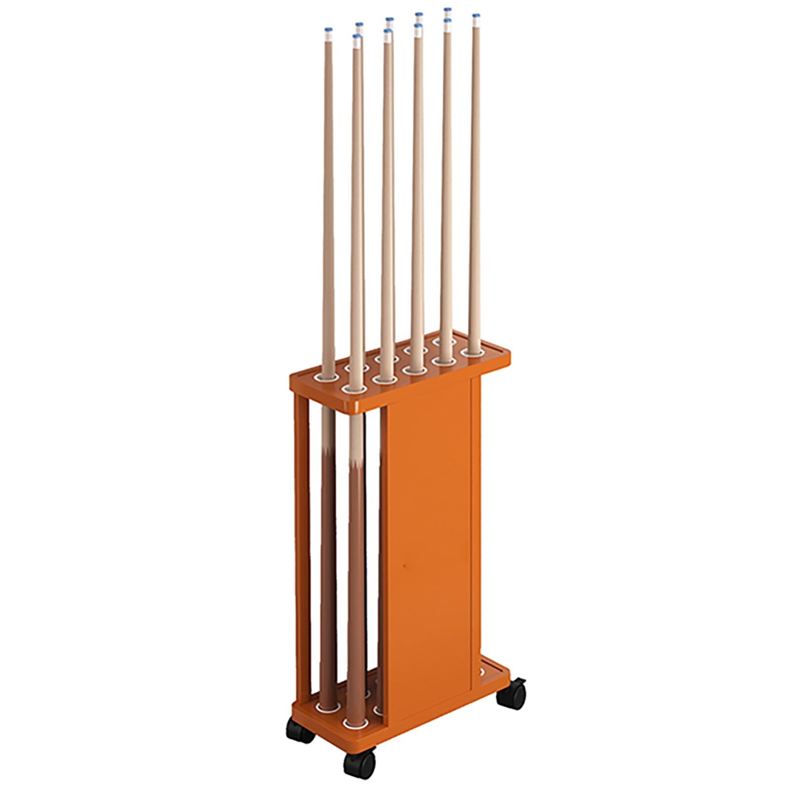 Porte-queue de billard en fer 40x20x66 cm compact et mobile avec roues pivotantes
