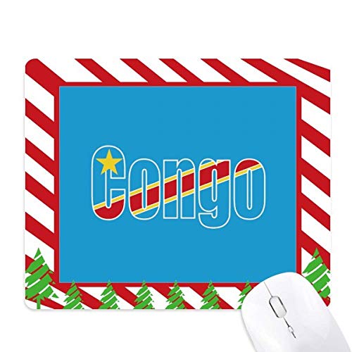 Tapis de souris Congo design de Noël tapis de bureau antidérapant pour ordinateur