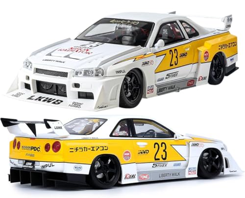Image of Magicwand 1:24 Scale Die-Cast Nisssan Skyline【Large】 with 4 Openable Doors,Pull Back Action,Lights,Music【Pack of 1】【Random Color】