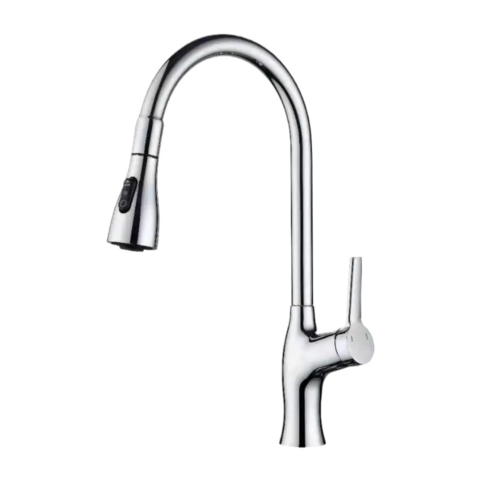 Rrypbovg B1-Silver Pull Out Faucet Kitchen Faucets Pull Out Mixer Taps Hot Cold Water Accessories Deck Mounted Stream Sprayer Cooking(,G3/8)