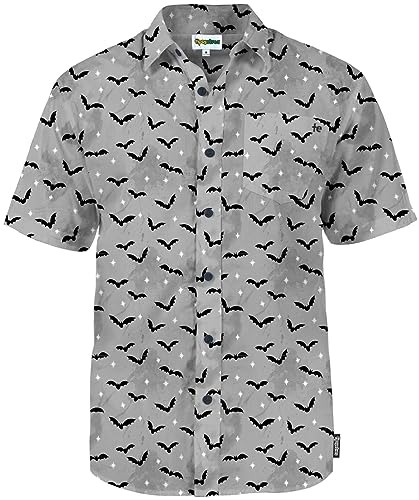 Tipsy Elves Halloween Button Down Shirts for Men - Spooky Party Wear with Comfort Blend
