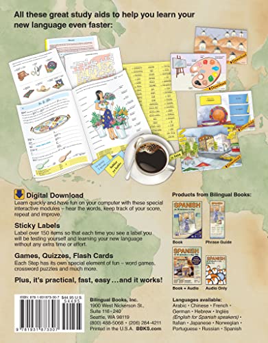 SPANISH in 10 minutes a day: Language course for beginning and advanced study. Includes Workbook, Flash Cards, Special Labels, Menu Guide, Software, ... Grammar. Bilingual Books, Inc. (Publisher) - Image 2