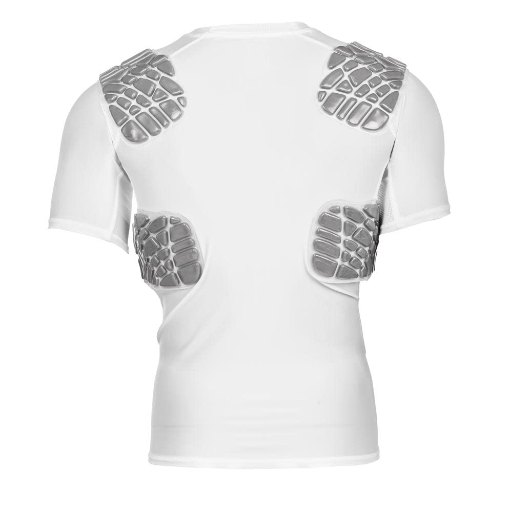 Integrated Rib, Shoulder, and Chest Combo Protection Short Sleeve Shirt Football Compression T2